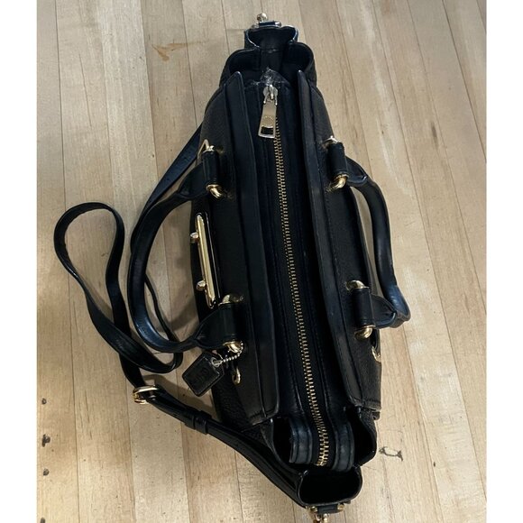 COACH Womens Swagger 27 Satchel 87295 Crossbody Purse Bag Large Black AN GDD - Picture 7 of 12